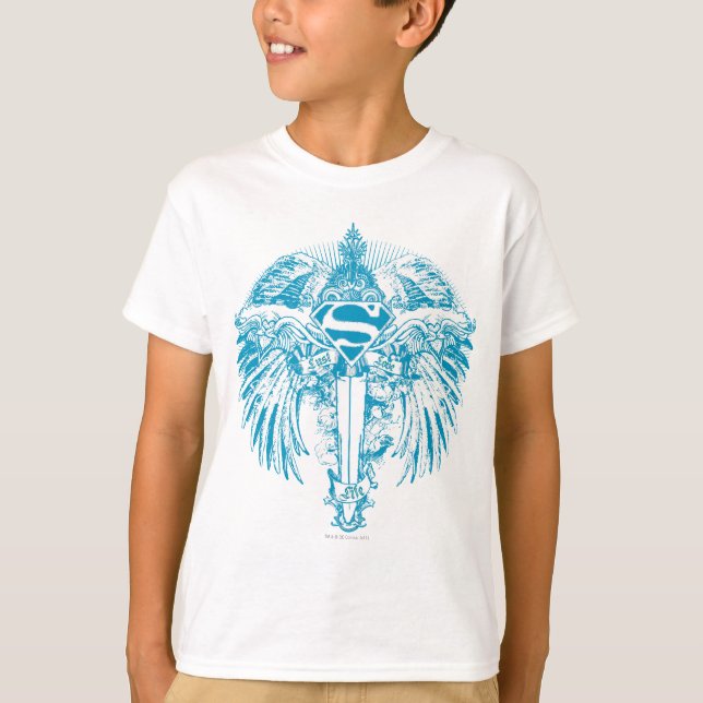 T-shirt Supergirl Blue Wings (Devant)