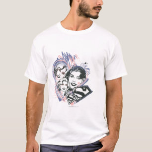 T-shirt Supergirl font face au collage
