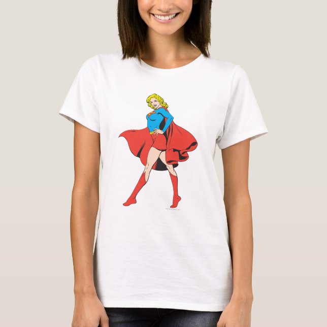 T-shirt Supergirl frappe un poteau (Devant)
