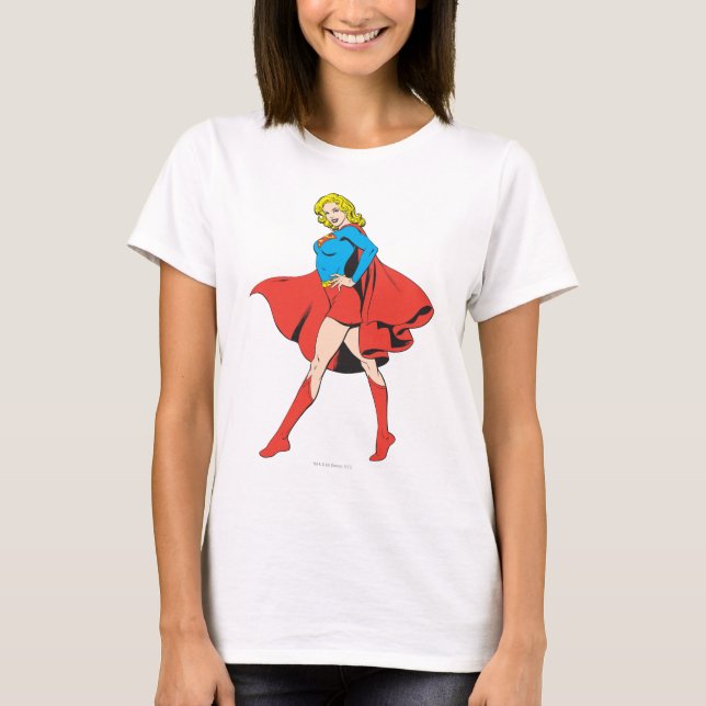 T-shirt Supergirl frappe un poteau (Devant)
