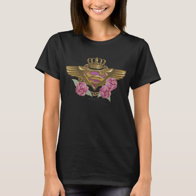 T-shirt Supergirl Golden Wings (Devant)