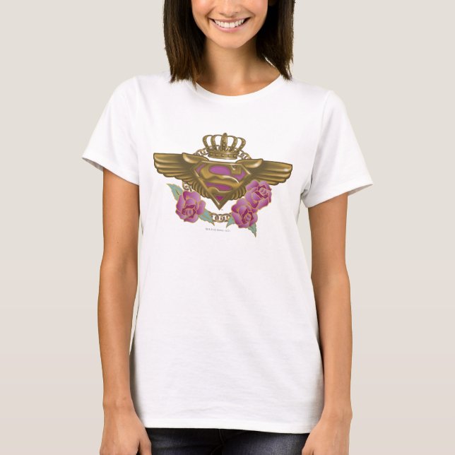 T-shirt Supergirl Golden Wings (Devant)