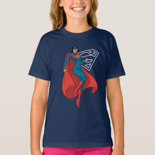 T-shirt Supergirl Hovering en costume bleu