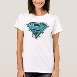 T-shirt Supergirl Logo Barbed Wire and Flowers