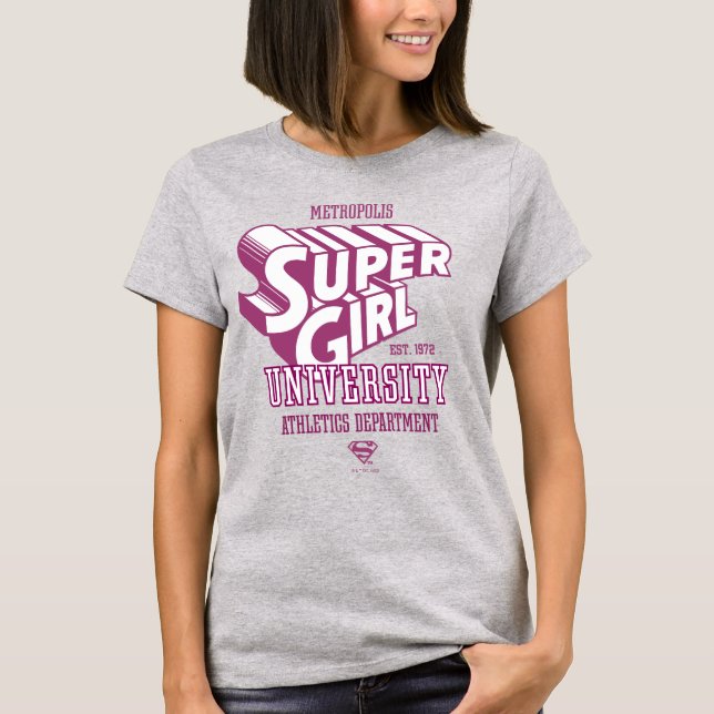 T-shirt Supergirl Metropolis University Athletics Départem (Devant)