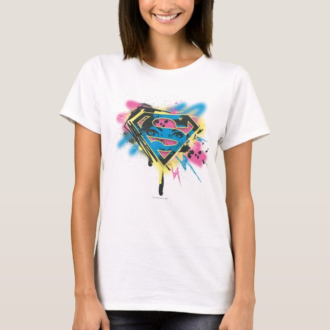 T-shirt Supergirl Paint and Spills (Devant)