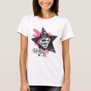 T-shirt Supergirl Pink Spray Star Peinture