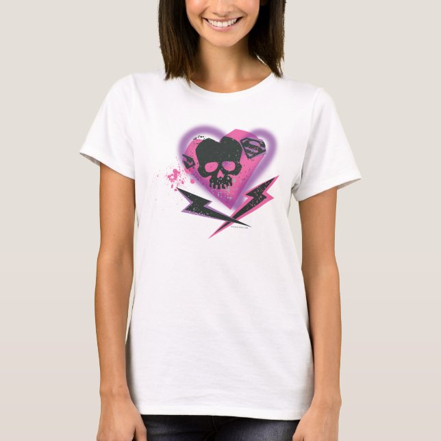 T-shirt Supergirl Skuls et Lightning (Devant)