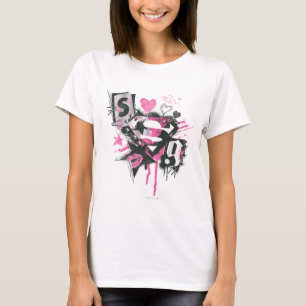 T-shirt Supergirl Spills and Scribbles Collage