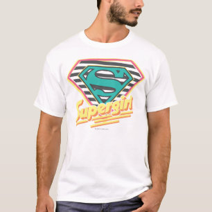 T-shirt Supergirl Striped Logo