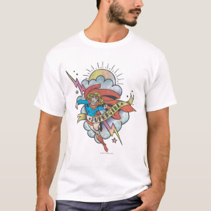 T-shirt Supergirl volant éclair tatouage