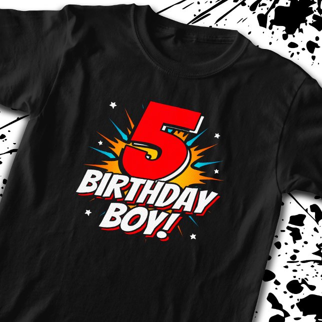 T-shirt Superhero Anniversaire Garçon - 5 ans - 5e anniver (Créateur téléchargé)