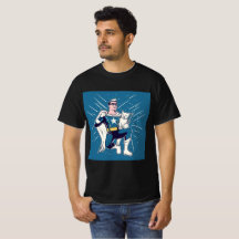 Superhero avec son chat