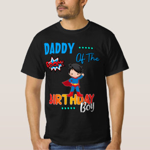 T-shirt Superhero Birthday Boy Colorée Custom Matching