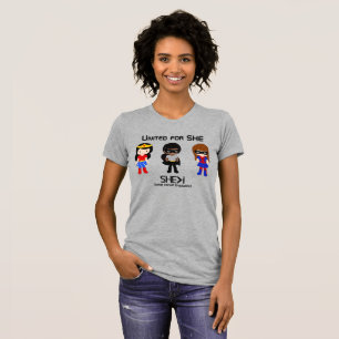 T-shirt SUPERHERO Black Outline - United for SHE