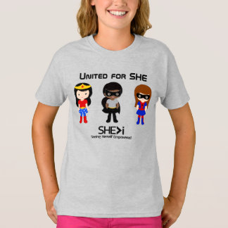 T-shirt SUPERHERO Black Outline - United for SHE