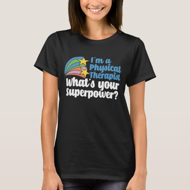 T-shirt Superhero physiothérapeute mignon PT Star (Devant)