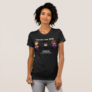 T-shirt SUPERHERO White Outline - United for SHE