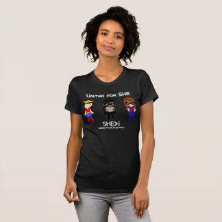T-shirt SUPERHERO White Outline - United for SHE