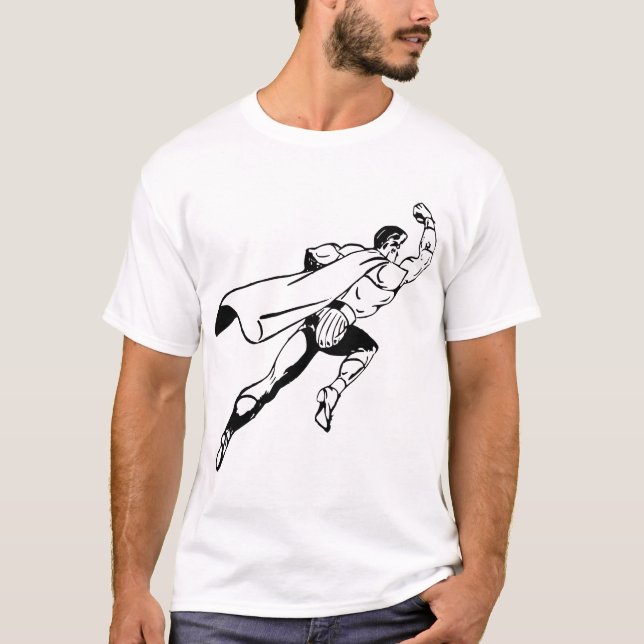 T-shirt Superman – Classic Black & White (Devant)