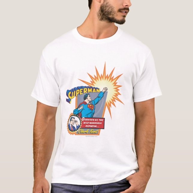 T-shirt Superman et Clark Kent (Devant)