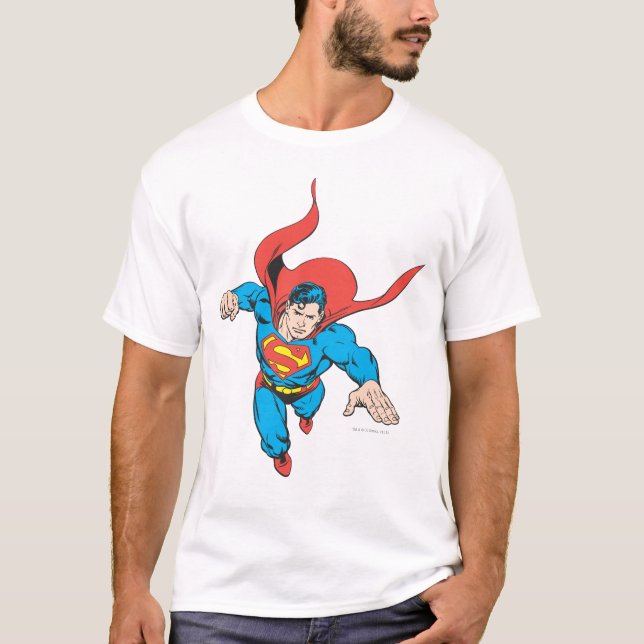 T-shirt Superman fait un bond en avant (Devant)