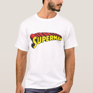 T-shirt Superman   Logo de lettres rouges jaunes
