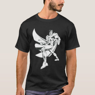 T-shirt Superman noir et blanc 2