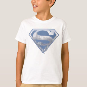 T-shirt Superman S-Shield   Logo de la ville bleu clair