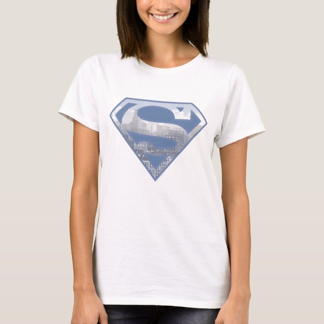 T-shirt Superman S-Shield | Logo de la ville bleu clair (Devant)