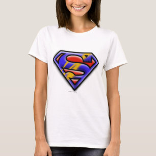 T-shirt Superman S-Shield   Logo de l'aérographe violet