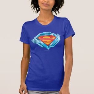 T-shirt Superman S-Shield  Logo en métal rouge et bleu