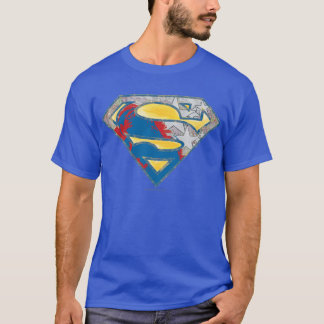 T-shirt Superman S-Shield | Logo gris jaune rouge noir