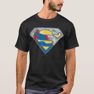 T-shirt Superman S-Shield | Logo gris jaune rouge noir