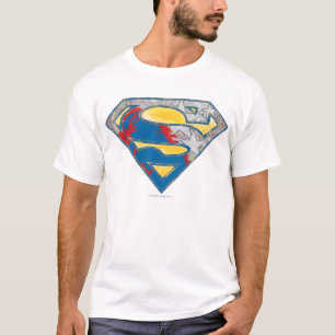 T-shirt Superman S-Shield   Logo gris jaune rouge noir