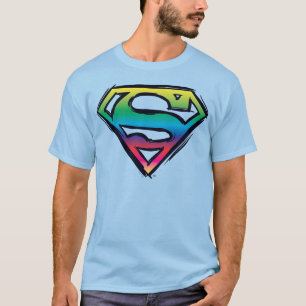 T-shirt Superman S-Shield   Rainbow Logo