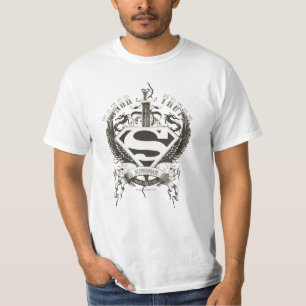 T-shirt Superman Stylisé Honneur, vérité sur logo blanc
