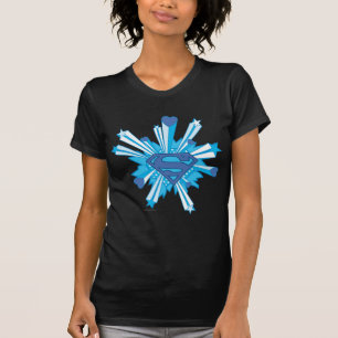 T-shirt Superman Stylisé Logo Coeurs du Bouclier bleu