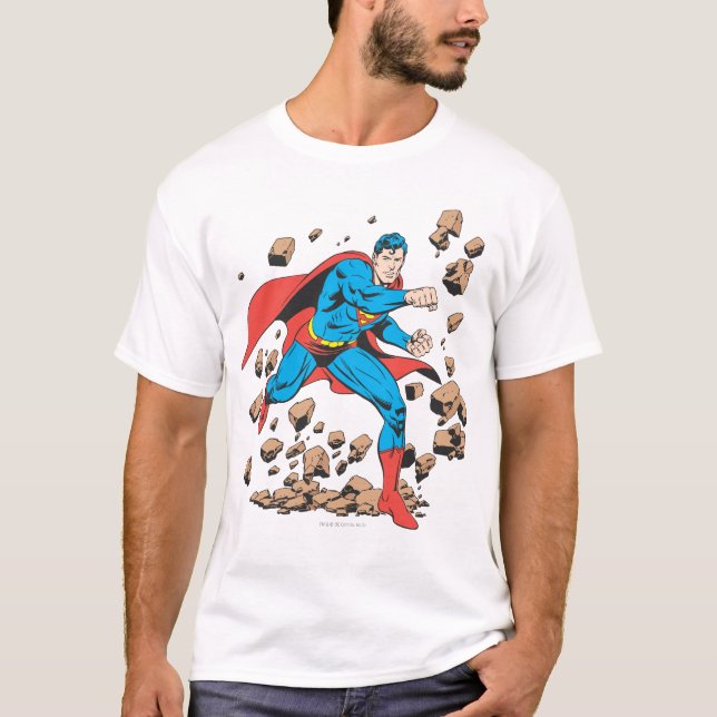 T-shirt Superman tourne en rubble (Devant)