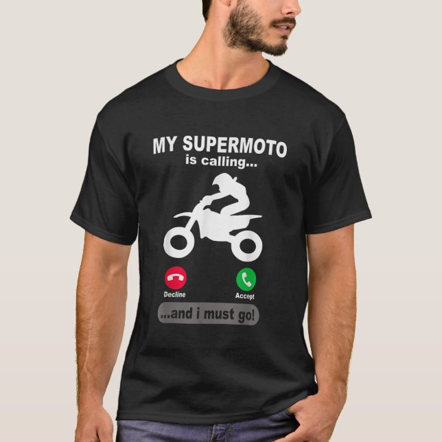 T-shirt Supermoto Off Road Enduro équitation Moto Vélo T (Devant)