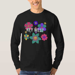 T-shirt Superposition florale Key West Floride Fleurs Souv