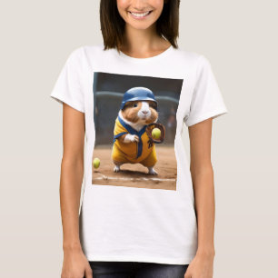 T-shirt Superstar du softball en cochon d'Inde féminin, Ts