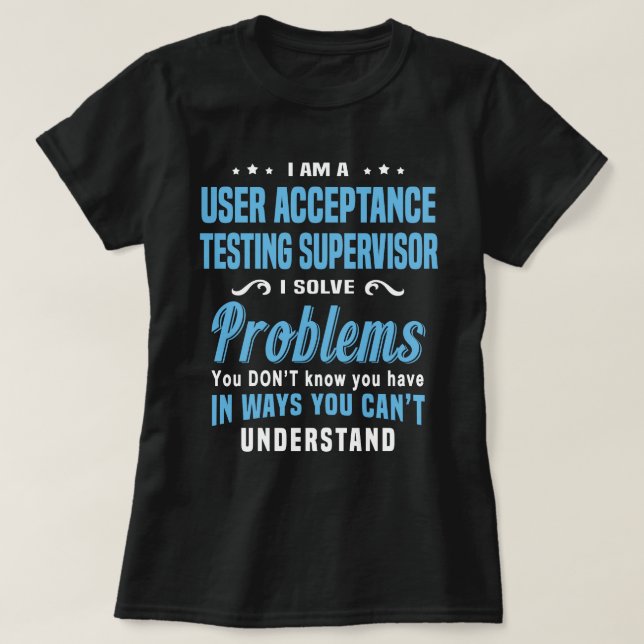T-shirt Superviseur des tests d'acceptation utilisateur (Design devant)