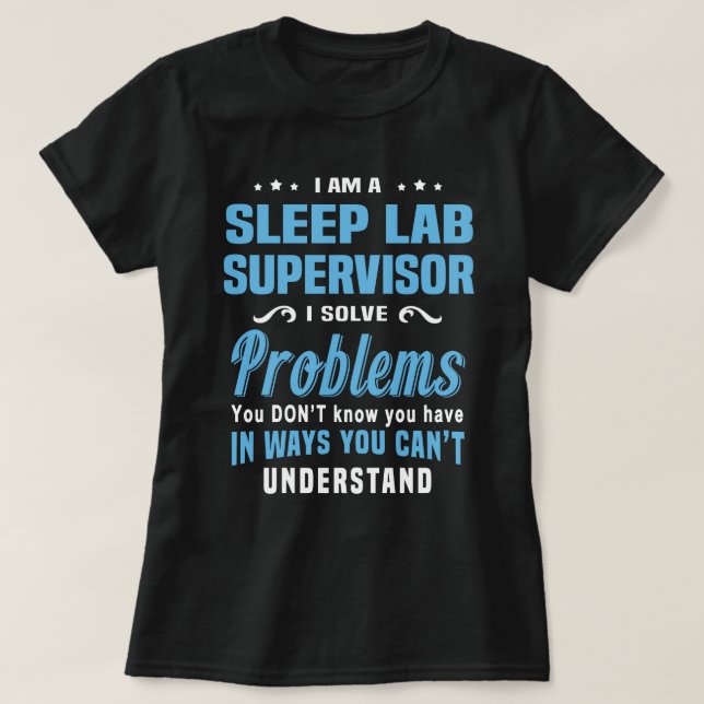 T-shirt Superviseur du laboratoire de veille (Design devant)