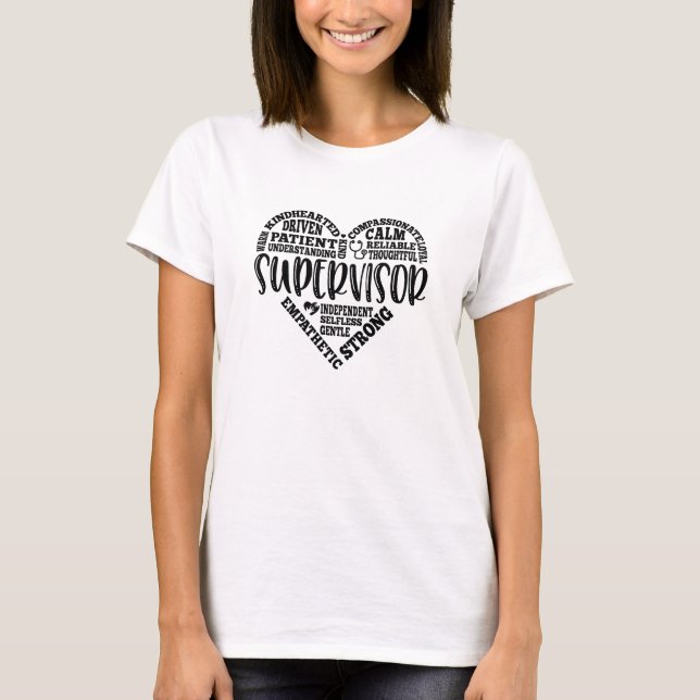 T-shirt Superviseur ou gestionnaire, magasin de détail ou  (Devant)