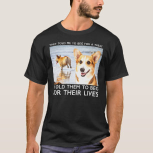 T-shirt Suppliez Pour Leurs Vies Psycho Corgi Plage Graphi