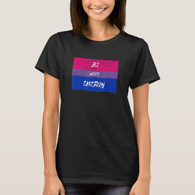 T-shirt Support Bisexualité Bisexual Pride Drapeau Bi Wife (Devant)