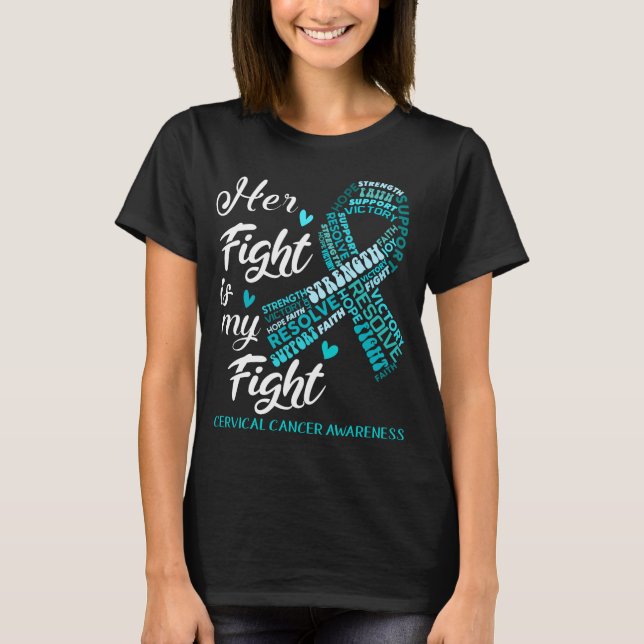 T-shirt Support Cervical Cancer Warrior Gifts (Devant)
