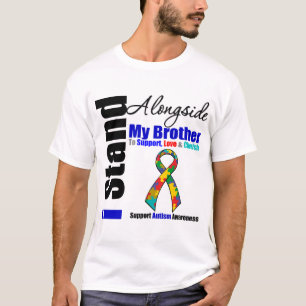T-shirt Support de l'autisme I à côté de mon frère