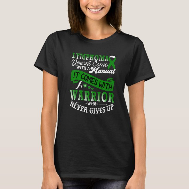 T-shirt Support du ruban vert Lymphoma Warrior (Devant)